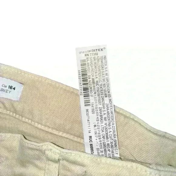 Girls Zara khaki Flare Jeans Size 13-14 - Picture 4 of 4